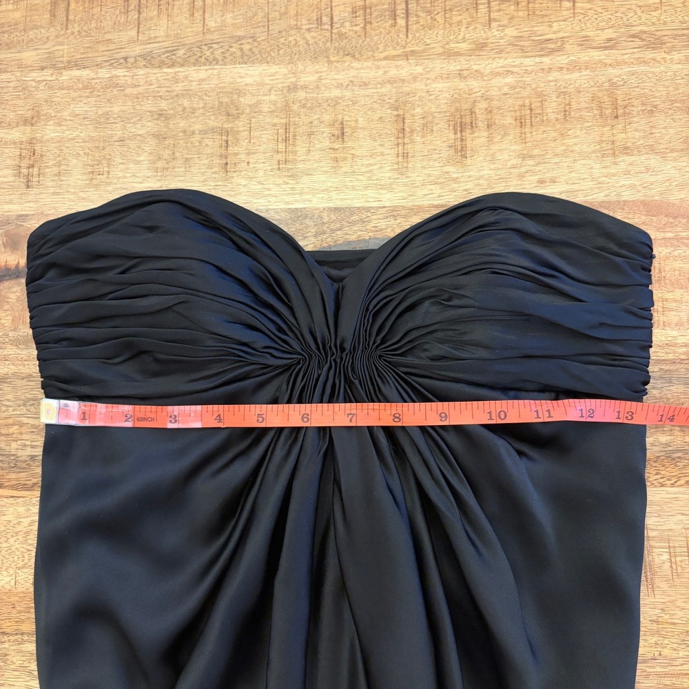 Laundry Silk Gown 2 Formal Strapless Ruched Hollywood Glam Black Tie Wedding - Picture 14 of 16